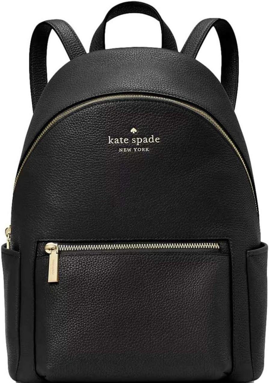 Backpack Handbags | Kate Spade New York Kate Spade Leila Pebbled Leather Medium Dome Backpack Bag Black