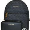 Backpack Handbags | Michael Kors Michael Kors Michael Michael Kors Adina Md Backpack Bundled With Matching Lg Flat Mf Phone Wallet Purse Hook (Signature Mk Black)