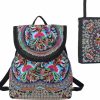 Backpack Handbags | surrylake Surrylake Vintage Embroidered Women Backpacks Boho Backpack Purse Ethnic Travel Shoulder Bag For Women