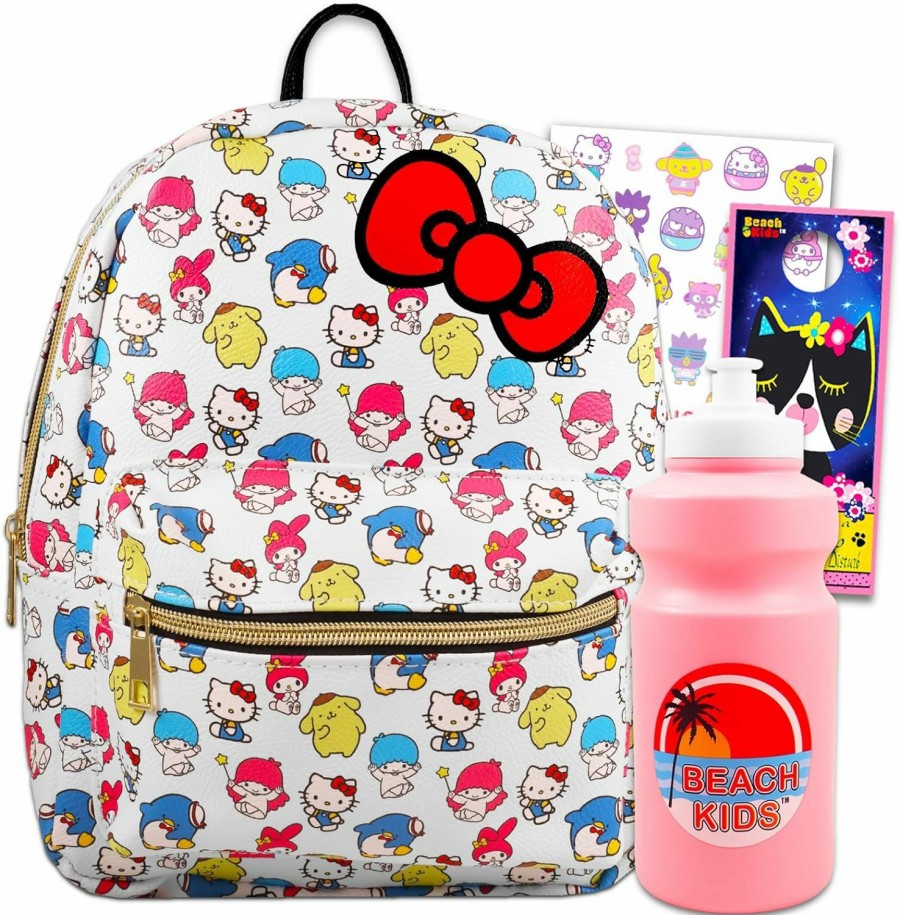 Backpack Handbags | hello Hello Kitty Mini Backpack Purse - Bundle With 10\" Hello Kitty Backpack With Front Pocket Plus Water Bottle, Tattoos, More | Hello Kitty Backpack For Women