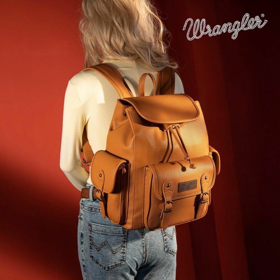 Backpack Handbags | Wrangler Wrangler Vintage Backpack Purse For Women Men Business Travel Waterproof Bags