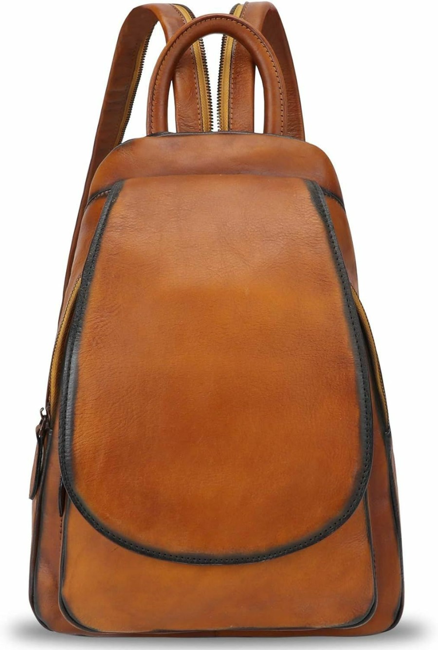 Backpack Handbags | LRTO Lrto Genuine Leather Backpack For Women Vintage Rucksack Casual College Bag Handmade Cowhide Western Daypack