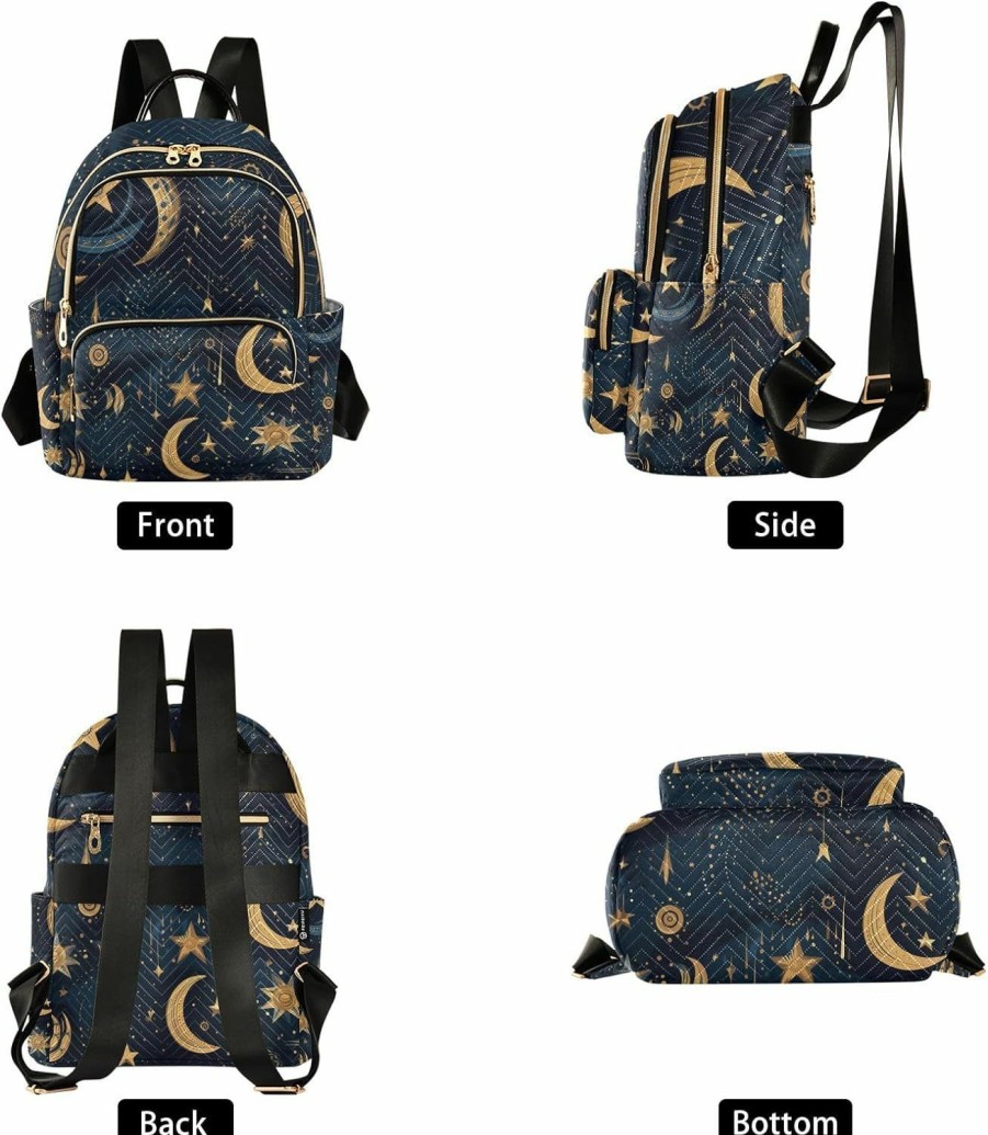 Backpack Handbags | Bolaz Small Backpack Purse For Women, Ethnic Stars Moons Travel Bag Casual Daypack Shoulder Bag