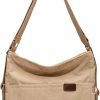 Backpack Handbags | RUNSOON Runsoon Corduroy Tote Bag For Women Shoulder Handbags Small Backpack Crossbody Purse Bags With Adjustable Strap, Beige