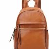 Backpack Handbags | Kattee Kattee Genuine Leather Backpack Purse For Women Multi-Functional Elegant Daypack Soft Leather Shoulder Bag Office, Shopping, Trip - Brown