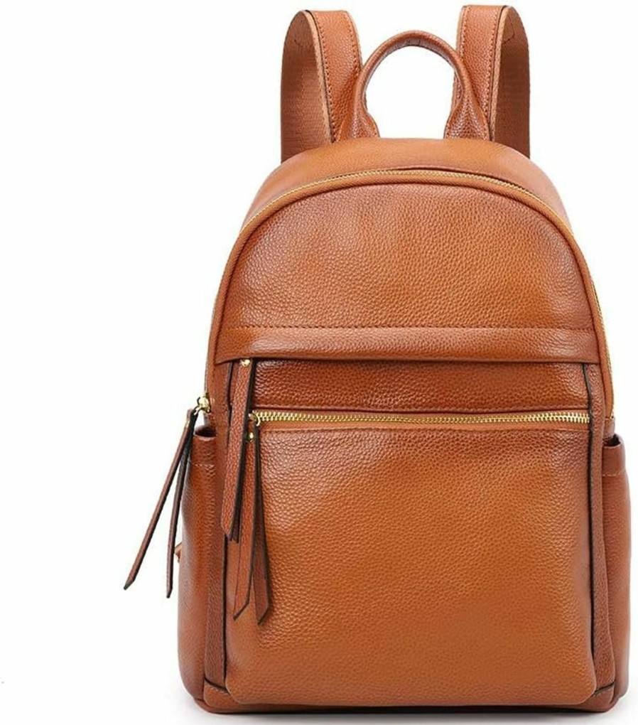 Backpack Handbags | Kattee Kattee Genuine Leather Backpack Purse For Women Multi-Functional Elegant Daypack Soft Leather Shoulder Bag Office, Shopping, Trip - Brown