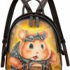 Backpack Handbags | FEIGITOR Feigitor Genuine Leather Backpack For Women Hand Painted Purse Retro Leather Handmade College Knapsack Rucksack Casual Daypack (Pattern2)