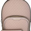 Backpack Handbags | Michael Kors Michael Kors Michael Michael Kors Jaycee Large Zip Pocket Backpack Bundled With Large Trifold Wallet Purse Hook (Signature Mk Powder Blush)