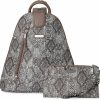 Backpack Handbags | Baggallini Baggallini Backpack Metro With Rfid Phone Wristlet, Tan Python