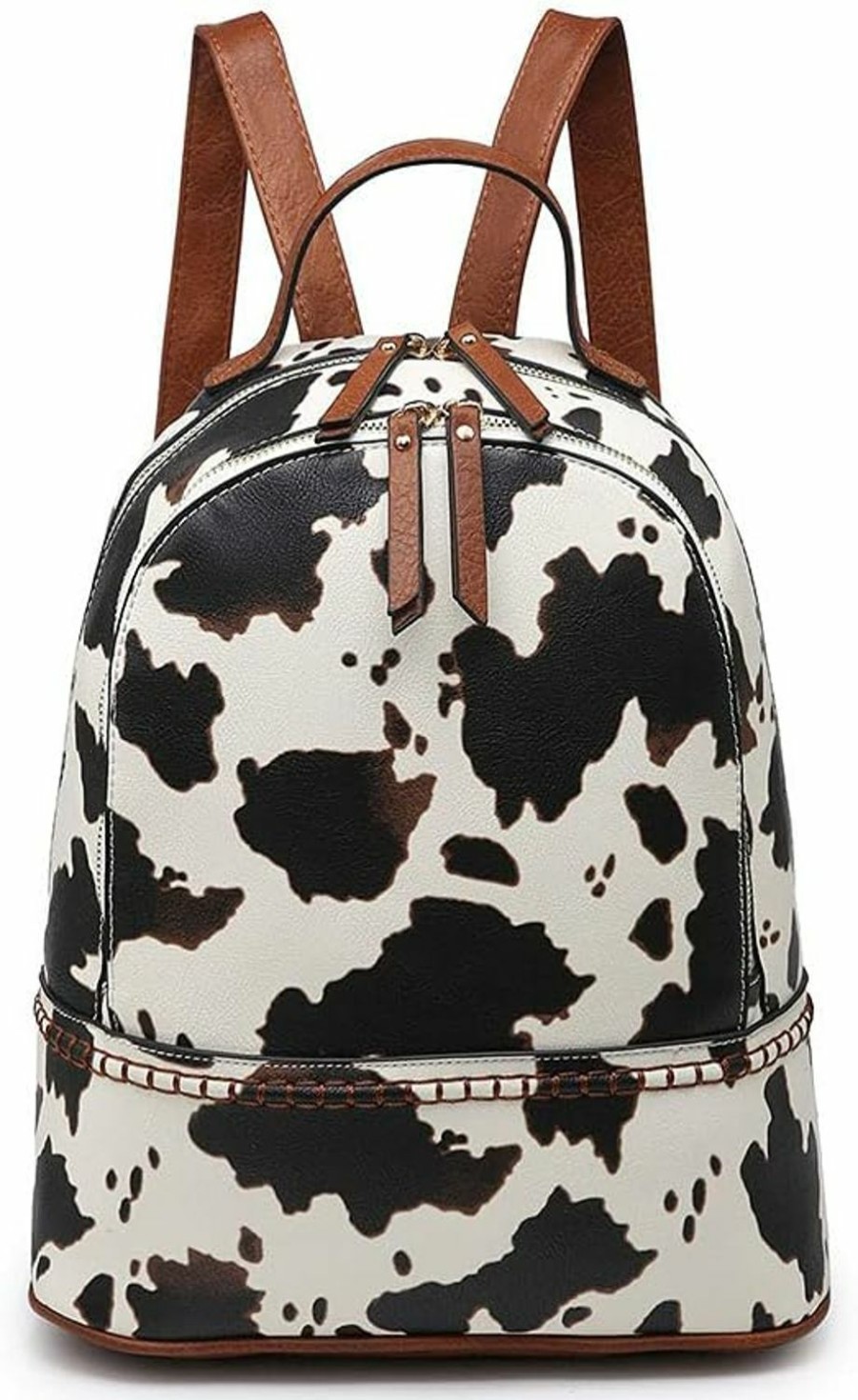 Backpack Handbags | JEN & CO. Jen & Co. Backpack Purse For Women Purse Backpack - Small Mini Marty 2 Compartment Backpack W/ Stitch Detail, Cow-Brown (Bp1985-Cow.Br)