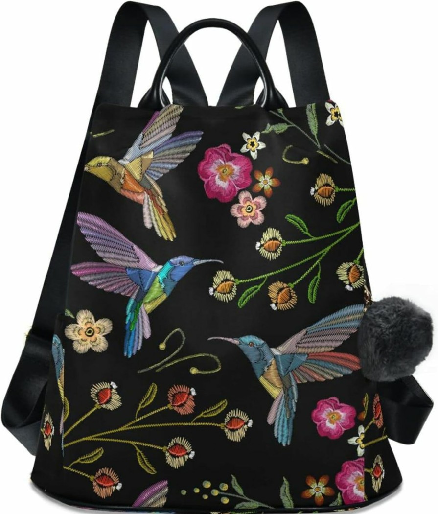 Backpack Handbags | senya Senya Women'S Fashion Backpack Purses, Birds And Flowers Backpack Shoulder Bag For Women