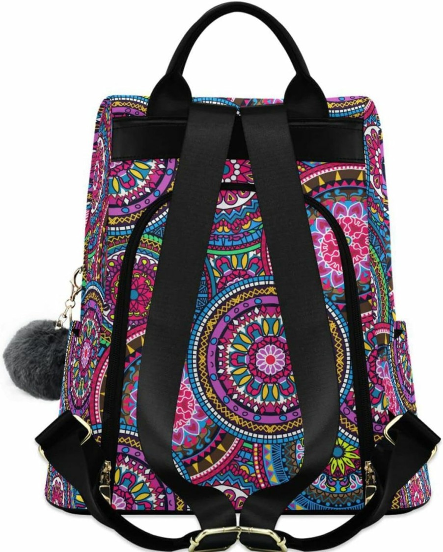 Backpack Handbags | senya Fashion Backpack Purse For Women, Rainbow Colorful Dragonfly Ethnic Backpack Shoulder Bag For Women