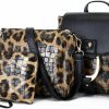 Backpack Handbags | ZiMing Ziming 4Pcs Handbags And Purse For Women Small Bags Set Backpacks Pu Leather Leopard Print Satchel Shoulder Bag Wallet Clutch