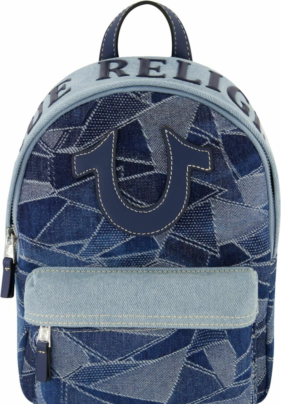 Backpack Handbags | True Religion True Religion Mini Backpack, Horsehsoe Logo Small Travel Bag Purse For Men And Women, Adjustable Shoulder Straps, Dark Denim, 11 Inch