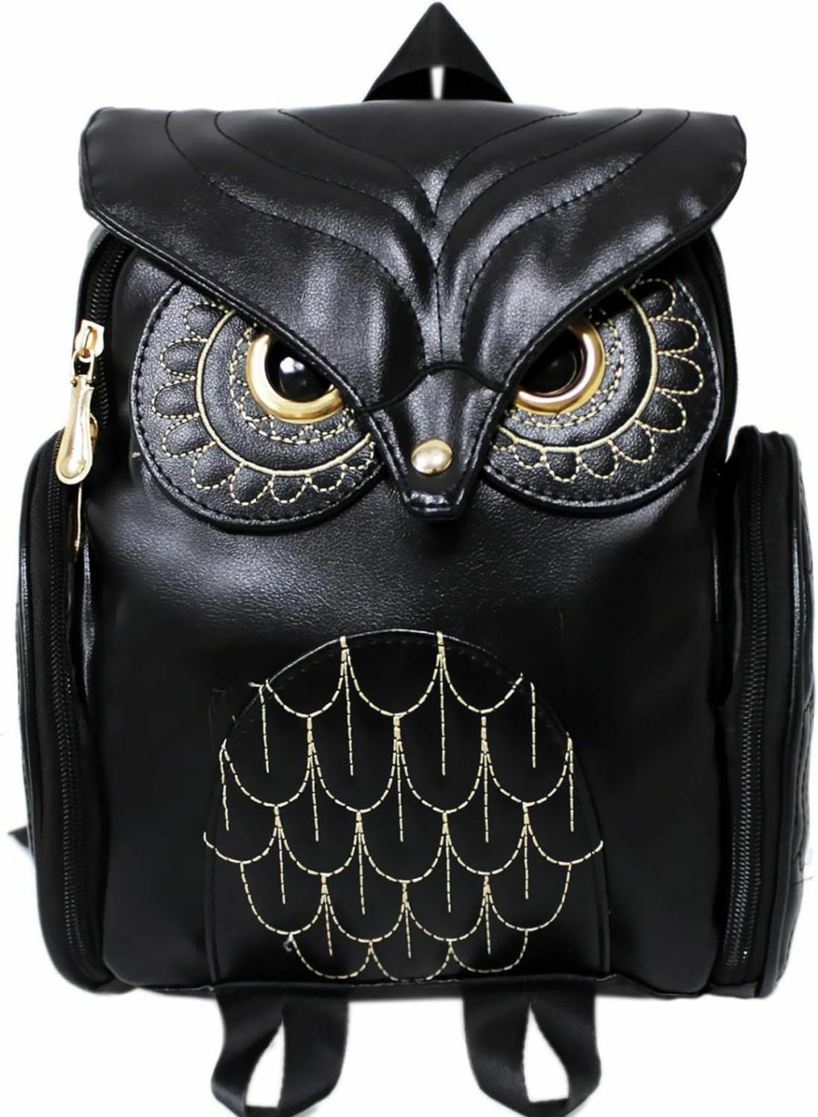 Backpack Handbags | ZAHARA Zahara Fashion Owl Backpack Girl'S Pu Leather Mini Bag Bat Purse Owl Purse