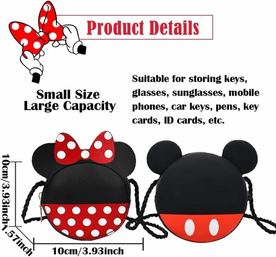 Backpack Handbags | SHDIEHJFMLDH 2Pcs Mini Mouse Crossbody Bag, Women Cartoon Mini Mouse Travel Crossbody Bag For Women And Man Travel Backpack