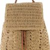 Backpack Handbags | Goclothod Goclothod Fashion Straw Backpack For Women Drawstring Shoulder Bag Bohemian Beach Handbags