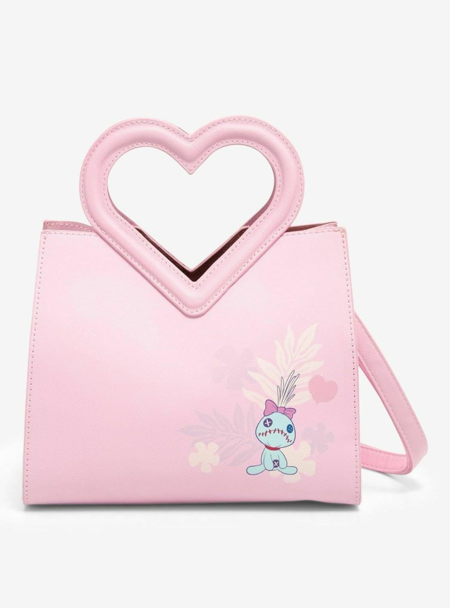 Backpack Handbags | Hot Topic Disney Lilo & Stitch Heart Stitch & Angel Handbag Light Pink