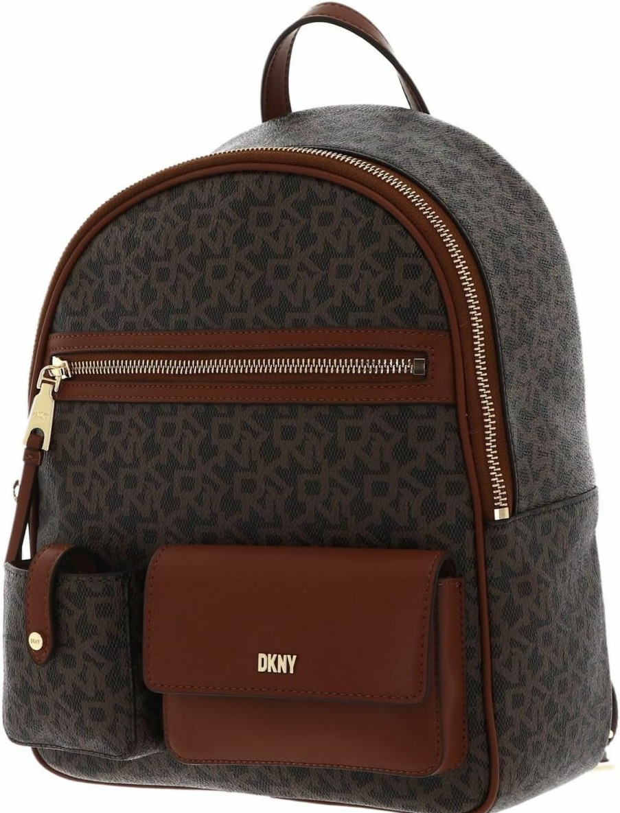 Backpack Handbags | DKNY Dkny Women'S Zyon Backpack Bag, Mocha/Caramel, Large