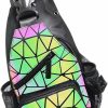 Backpack Handbags | PYFK Pyfk Geometric Backpack Luminous Holographic Purse Color Changes Flash Reflective Bag For Cycling Fashion Sling Bag For Women(Prism)