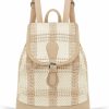 Backpack Handbags | QTKJ Travel Backpack, Backpack Purse For Women, Canvas Knitting Backpack, Fashion Leisure Anti-Theft Backpacks, Shoulder Bag Stitched Leather Base And Shoulder Strap, Suitable For Work, Vacation(Khaki)