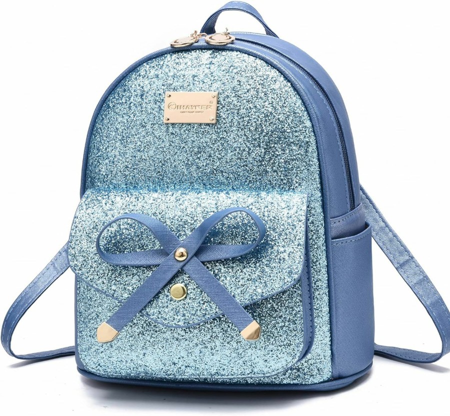 Backpack Handbags | I IHAYNER I Ihayner Women Cute Glitter Sequin Mini Backpack For Women Small Bowknot Leather Purse Fashion Backpack Purse For Women