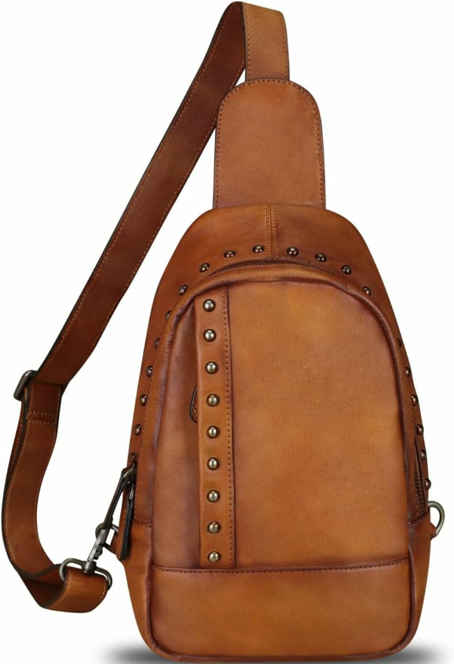 Backpack Handbags | IVTG Genuine Leather Sling Bag For Women Sling Backpack Chest Shoulder Hiking Daypack Vintage Handmade Casual Crossbody Purse