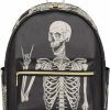 Backpack Handbags | Funky Qiu Funky Qiu Backpack Purse For Woman Rock Skeleton Skull Pu Leather Fashion Mini Backpack Casual Bag