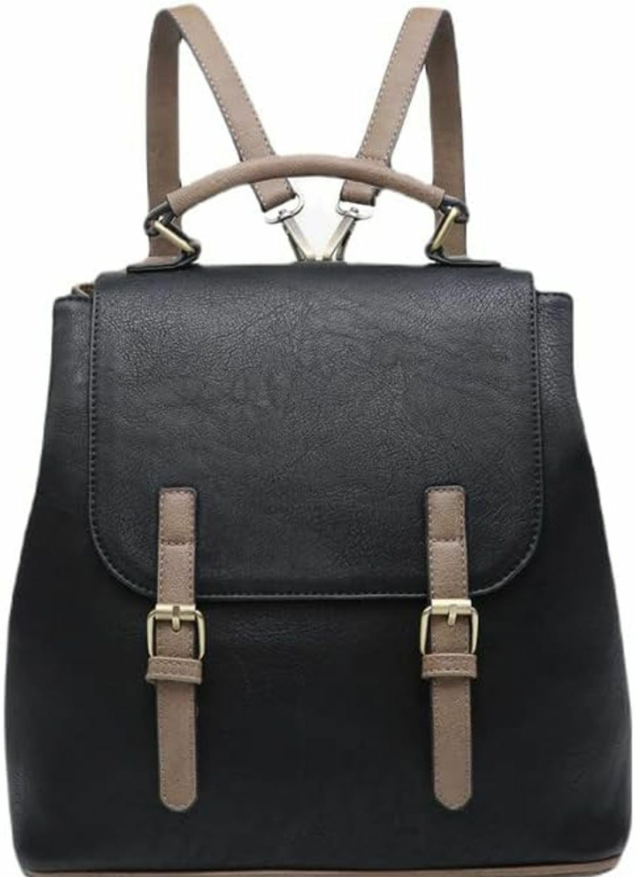 Backpack Handbags | JEN & CO. Jen & Co. Brooks Brown Backpack - Vegan Leather Convertible Shoulder Bag Purses For Women, Womens Knapsack Purse