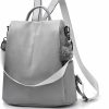 Backpack Handbags | Nevenka Nevenka Backpack Purse For Women Casual Shoulder Bag Pu Leather Zipper Closure Adjustable Strap (Gray)