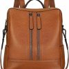 Backpack Handbags | S-ZONE S-Zone Women Genuine Leather Backpack Casual Convertible Shoulder Bag Purse