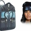 Backpack Handbags | FashionFritz & Little Bitz Fashionfritz & Little Bitz Women'S Mini Backpack & Coordinating Beanie Bundle Compatible With Corpse Bride - Bundle Includes One Mini Backpack & One Beanie