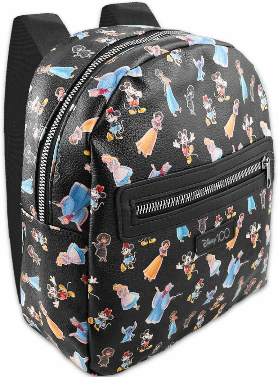 Backpack Handbags | Disney Deluxe Disney Mini Backpack For Women Teens Girls - Bundle With Premium Vegan Leather Small Disney Backpack Featuring Mickey, Minnie, Stitch, Disney Princess, And More