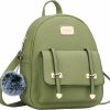 Backpack Handbags | KKXIU Kkxiu Fashion Mini Backpack For Ladies Eco Friendly Synthetic Leather Bookbag For Women (Mini Size, Green 2)