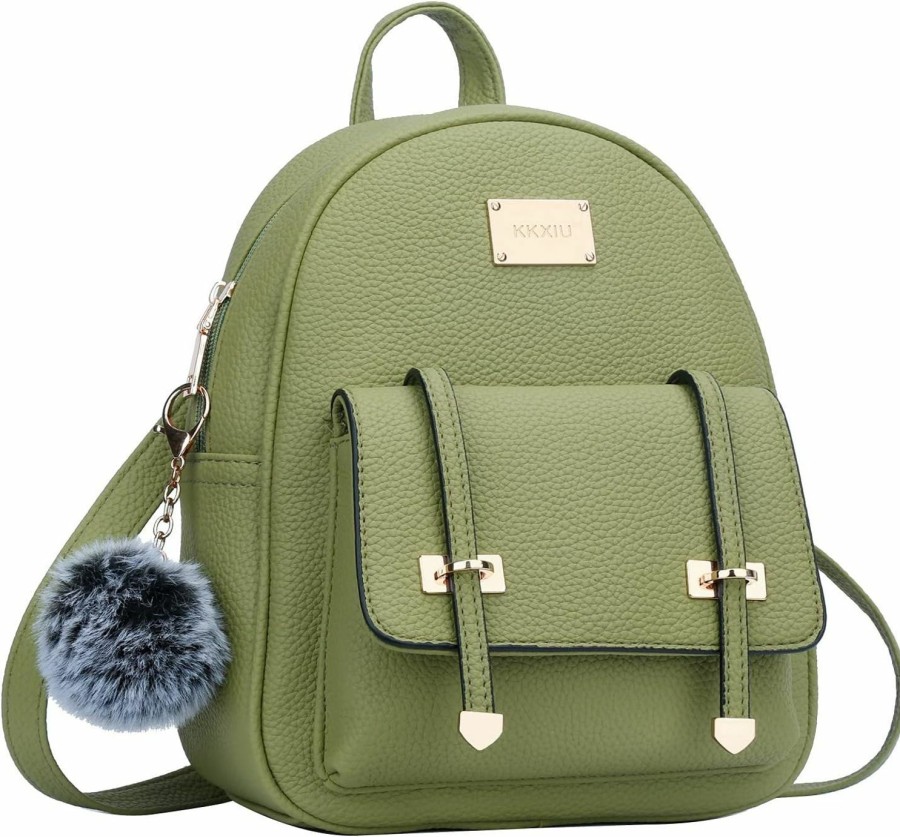 Backpack Handbags | KKXIU Kkxiu Fashion Mini Backpack For Ladies Eco Friendly Synthetic Leather Bookbag For Women (Mini Size, Green 2)