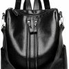 Backpack Handbags | XinShuoBay Xinshuobay Leather Backpack Purse For Women Fashion Casual Daypacks Ladies Shoulder Bag Designer Large Backpack Travel Bag(Black A)