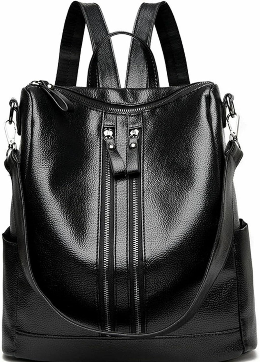 Backpack Handbags | XinShuoBay Xinshuobay Leather Backpack Purse For Women Fashion Casual Daypacks Ladies Shoulder Bag Designer Large Backpack Travel Bag(Black A)