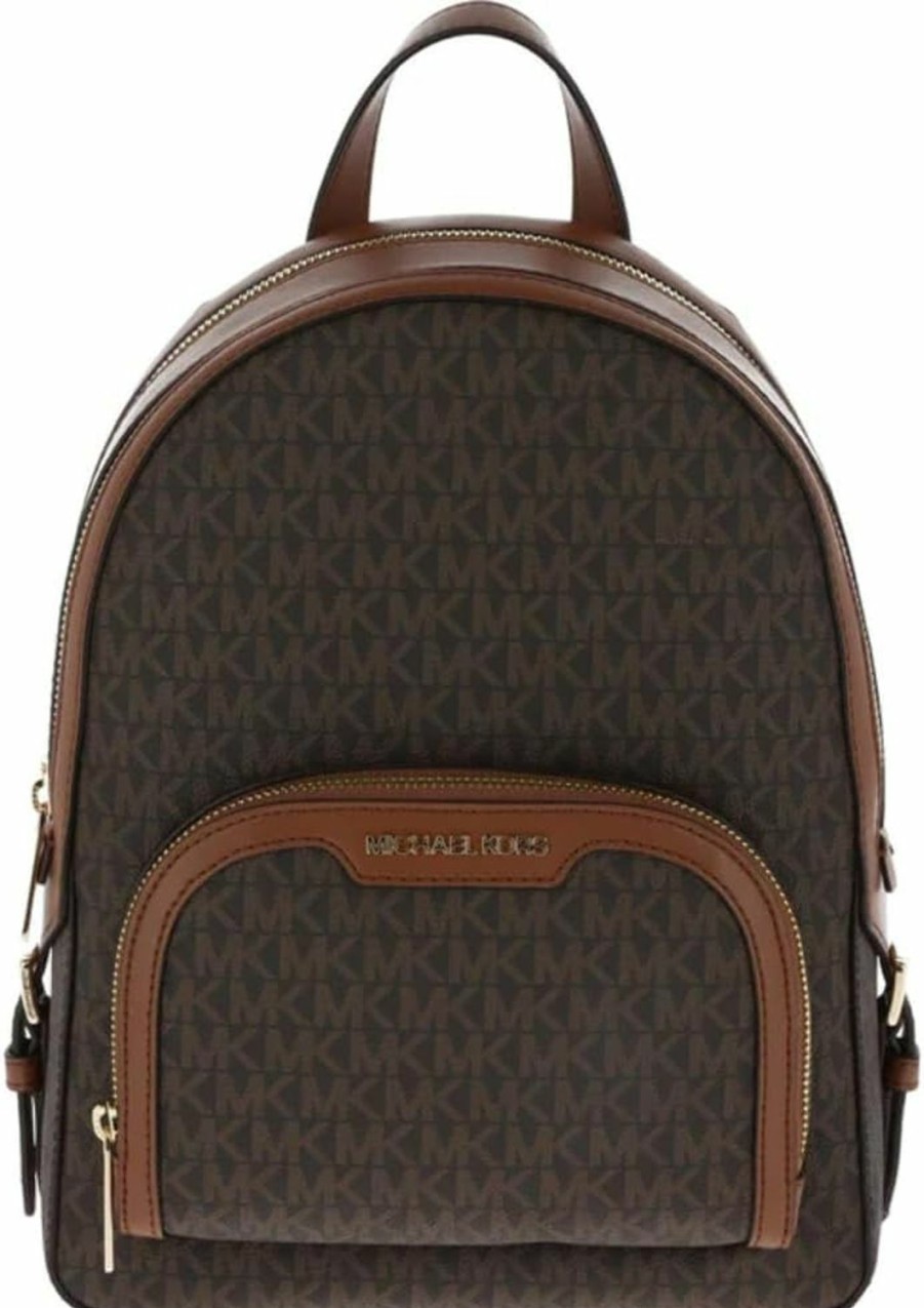 Backpack Handbags | Michael Kors Michael Kors Abbey Jaycee Medium Backpack Vanilla Multi Mk Signature