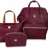 Backpack Handbags | J World New York J World New York Posy 3-Piece Backpack With Tote And Pouch, Wine, 16\"