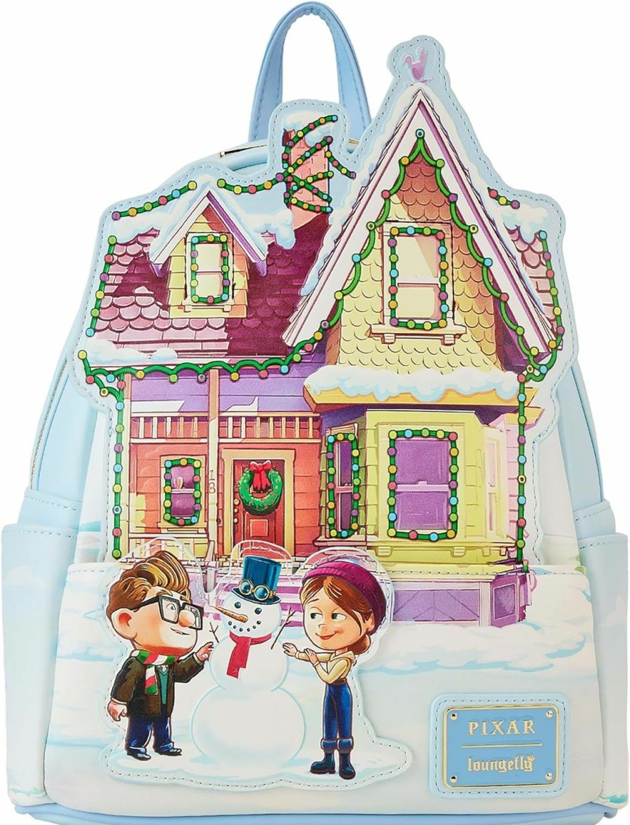 Backpack Handbags | Loungefly Loungefly Disney Pixar Up House Holiday Light Up Mini Backpack