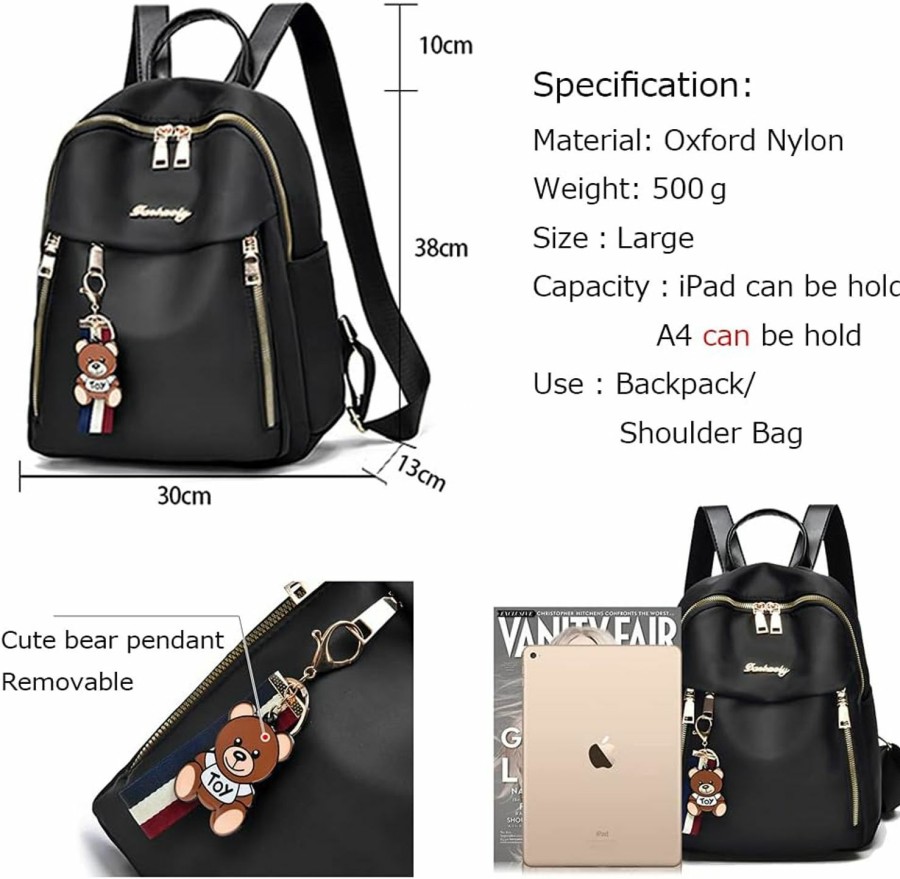 Backpack Handbags | zhongningyifeng Zhongningyifeng Women Backpack Purse Waterproof Rucksack Lightweight Fashion Casual Travel Ladies Shoulder Bag Daypack