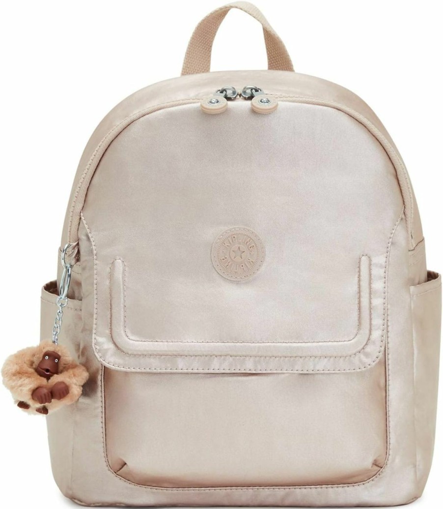 Backpack Handbags | Kipling Kipling Matta Up Metallic Backpack Quartz Metallic