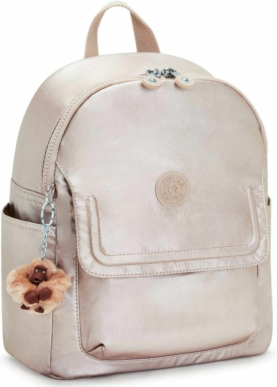 Backpack Handbags | Kipling Kipling Matta Up Metallic Backpack Quartz Metallic