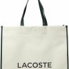 Backpack Handbags | Lacoste Lacoste Heritage Canvas Large Shopping Bag, Farine/Sinople