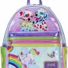 Backpack Handbags | Loungefly Loungefly Lisa Frank Color Block Mini Backpack Double Strap Shoulder Bag Purse