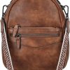 Backpack Handbags | RAVUO Ravuo Mini Backpack Purse For Women, Cute Convertible Leather Handbag Multipurpose Shoulder Bags Travel Daypack 3 Ways To Carry,Brown