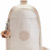 Backpack Handbags | Kipling Kipling Klynn Metallic Sling Backpack Quartz Metallic