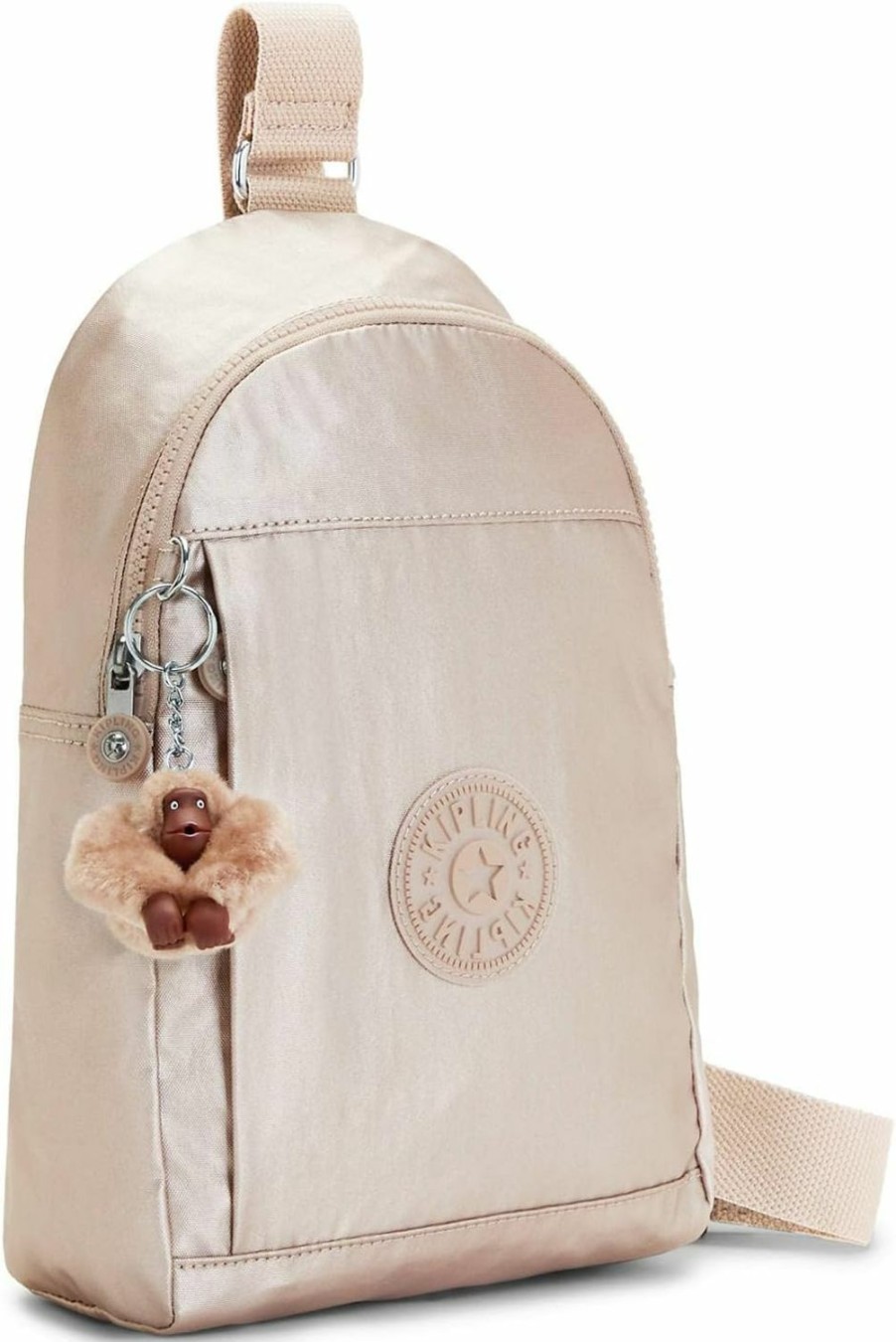 Backpack Handbags | Kipling Kipling Klynn Metallic Sling Backpack Quartz Metallic