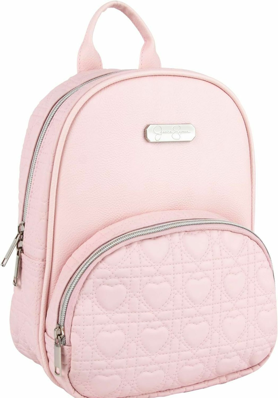 Backpack Handbags | Jessica Simpson Jessica Simpson Mini Metallic Quilted Backpack For Women For Work, Recreation, Commuting & Traveling In Metallic Quilted