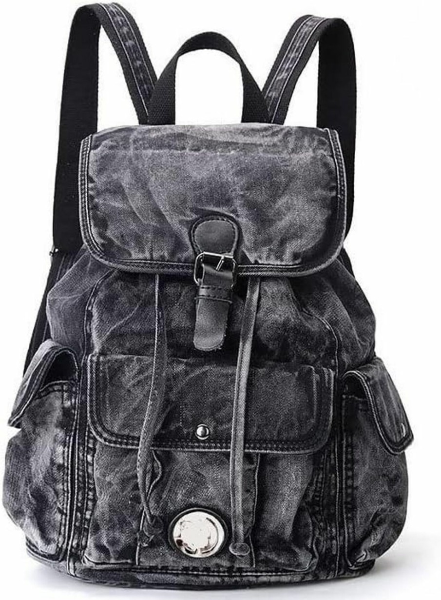 Backpack Handbags | Alice Fan Alice Fan Fashion Denim Women Casual Backpack Large Capacity Jeans Shoulder Bag Female Travel Backpack Bag